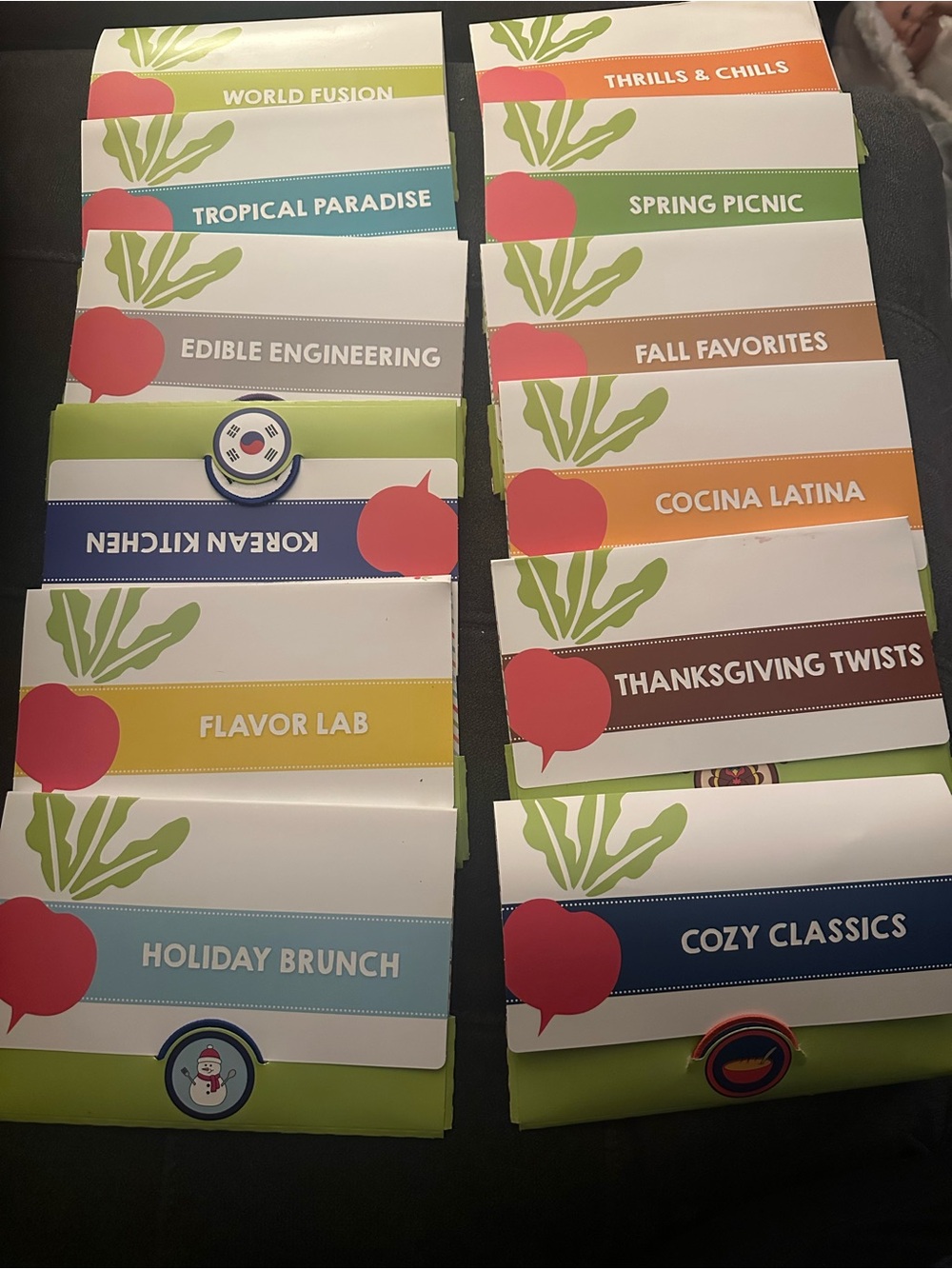 12 Sets of Raddish Kids Recipe Cards - no tools incl 3 patches